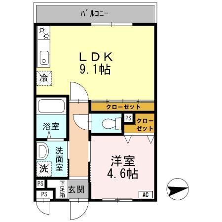 メゾンクレール（204） 間取り図画像