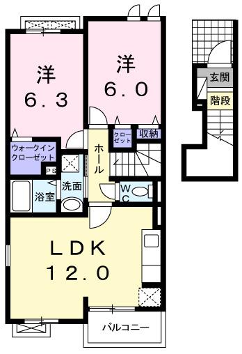 ティーズ・ガーデンＡ（204） 間取り図画像