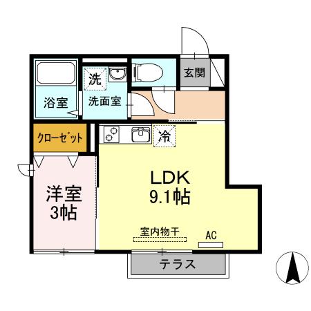 D-sepia（101） 間取り図画像