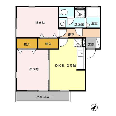 ウィルモア岡本（201） 間取り図画像