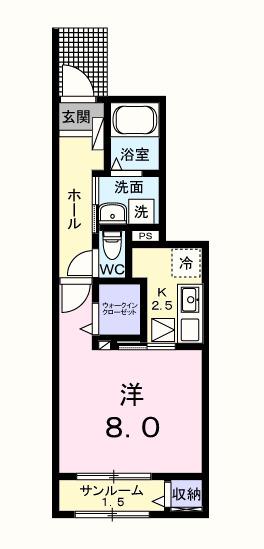 ウエスト　ウイング（104） 間取り図画像