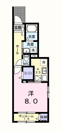 ウエスト　ウイング（101） 間取り図画像