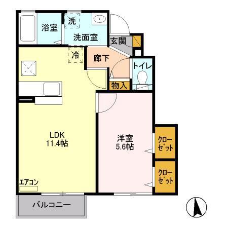 ハーモニー（102） 間取り図画像