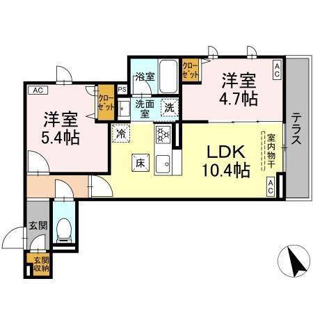 セレスティア赤羽（101） 間取り図画像