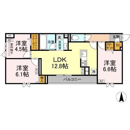 セレスティア西加平（301） 間取り図画像