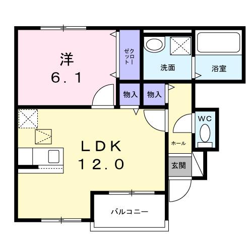 グレイスヴィラ（101） 間取り図画像