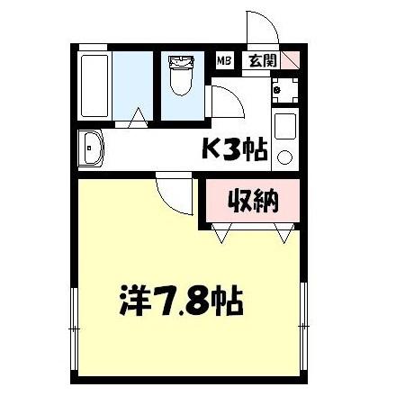 ハイツ１４８　Ⅱ（205） 間取り図画像