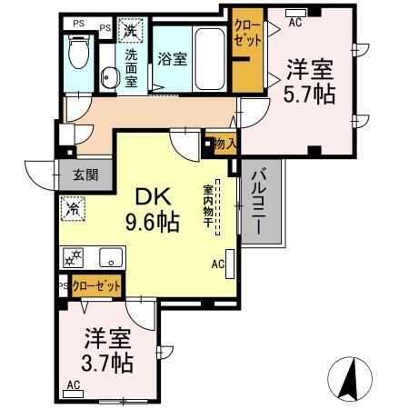 バンイードビルⅡ（303） 間取り図画像