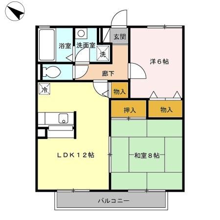 Ｂ−ＦＬＡＴ（102） 間取り図画像