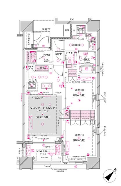 オーパスレジデンス銀座イースト（201） 間取り図画像