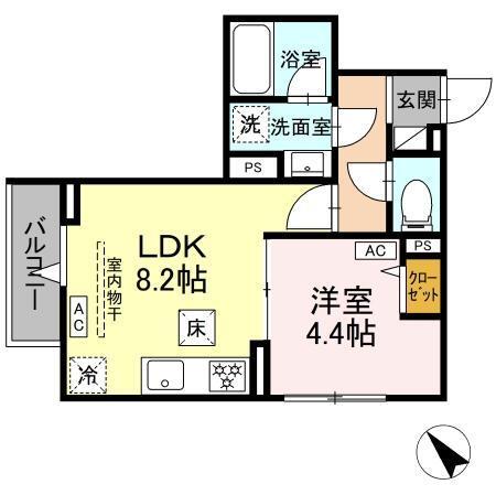 セレスティア徳丸　B棟（101） 間取り図画像