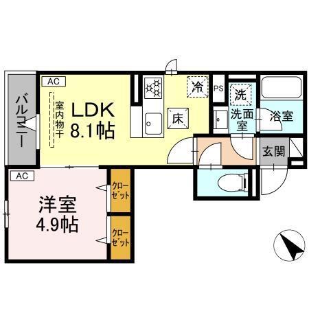 セレスティア徳丸　B棟（102） 間取り図画像