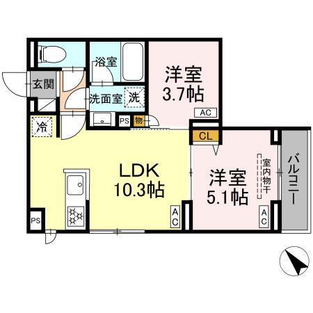 セレスティア徳丸　B棟（205） 間取り図画像