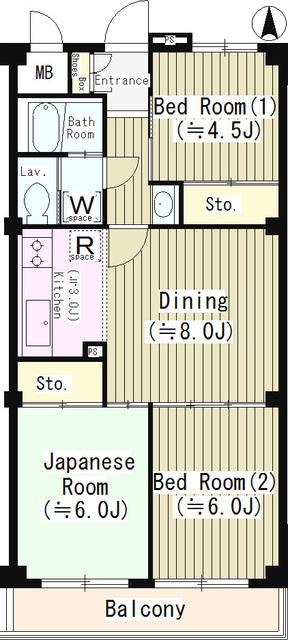 バードランド小金井（302） 間取り図画像