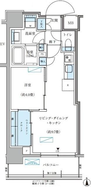 パークアクシス大森山王（604） 間取り図画像