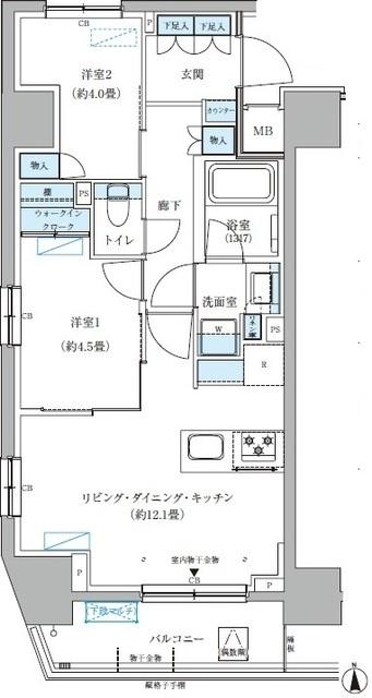 パークアクシス大森山王（601） 間取り図画像