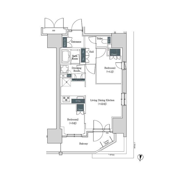 ブルックサイドレジデンス木場（1135） 間取り図画像