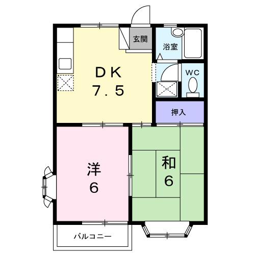 パークピュア小宮Ⅲ（205） 間取り図画像