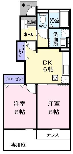 ベルパレスⅢ（102） 間取り図画像