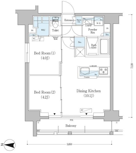アーバネックス南品川（1401） 間取り図画像