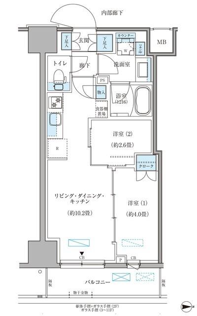 パークアクシス住吉ガーデンスクエア（508） 間取り図画像