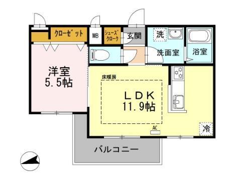 ベルメゾン尾山台駅前（403） 間取り図画像