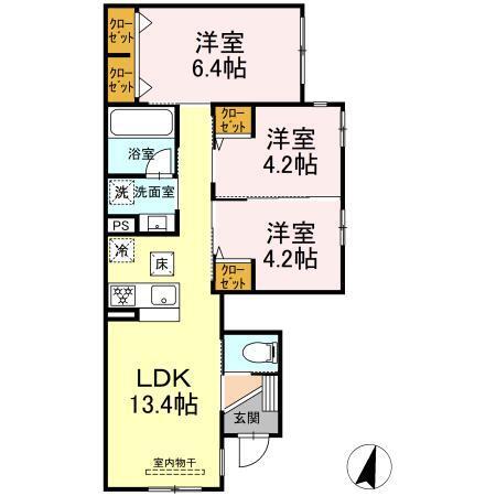 アミティエ久が原（101） 間取り図画像