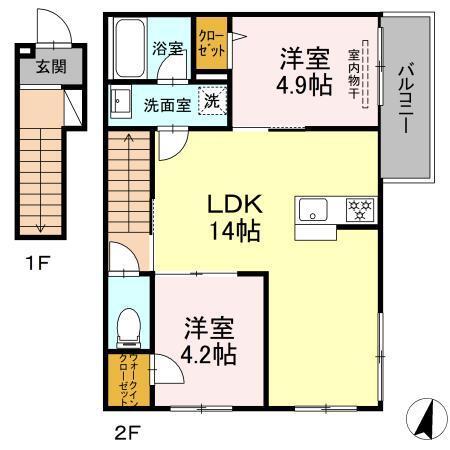 フェリシア久が原（202） 間取り図画像