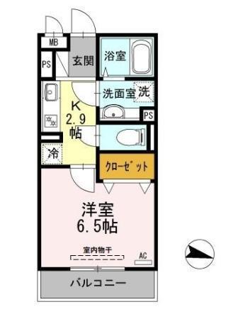 フラット明大前（102） 間取り図画像