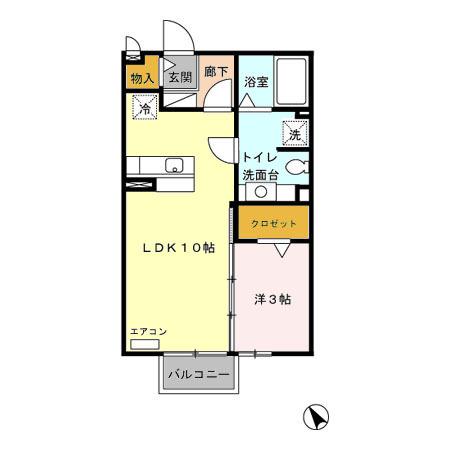 ソレイユ（203） 間取り図画像