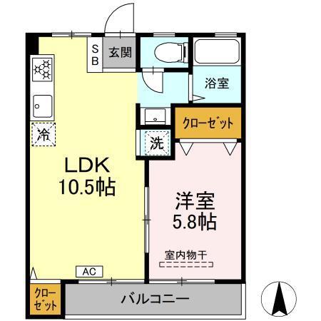 光マンション（208） 間取り図画像