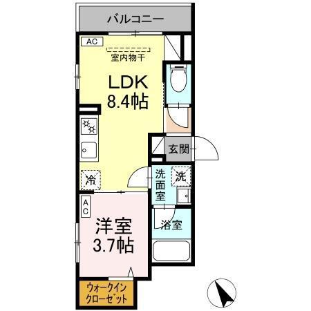 セレスティア関原Ⅱ（301） 間取り図画像