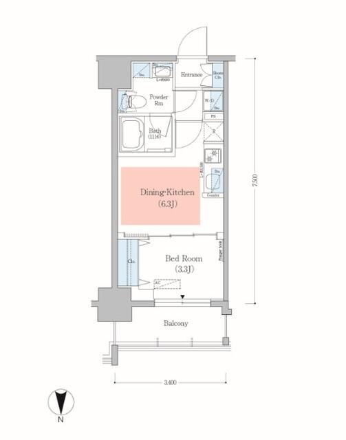 アーバネックス錦糸町Ⅱ（303） 間取り図画像