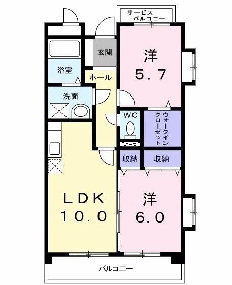 サンライズ中和田（301） 間取り図画像