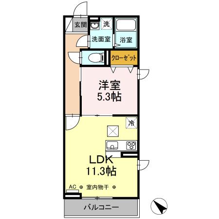 グレーヌメゾン（110） 間取り図画像