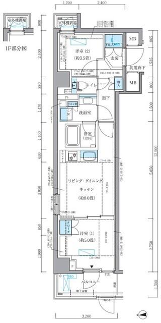 パークアクシス品川シーサイド（101） 間取り図画像