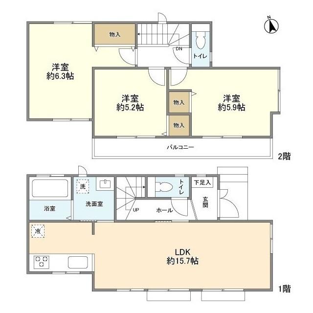 下高井戸４丁目貸家（-） 間取り図画像