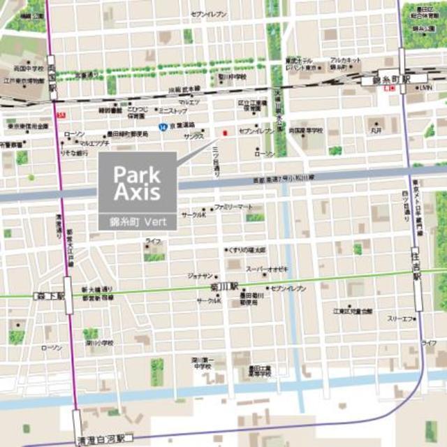 パークアクシス錦糸町ヴェール（403） 地形図・案内図