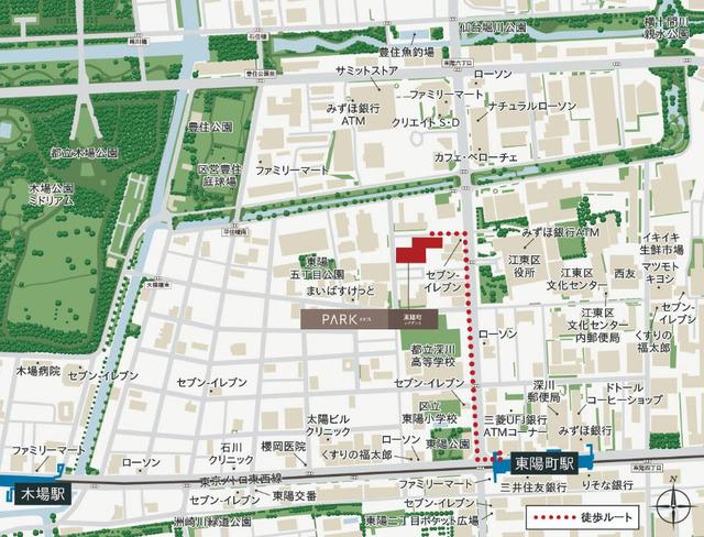 パークアクシス東陽町レジデンス（712） 地形図・案内図