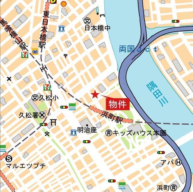 リビオメゾン日本橋浜町公園（702） 地形図・案内図