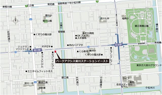 パークアクシス菊川ステーションイースト（402） 地形図・案内図