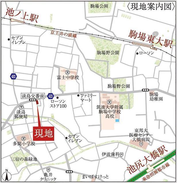 メゾン・クロイゾン（409） 地形図・案内図