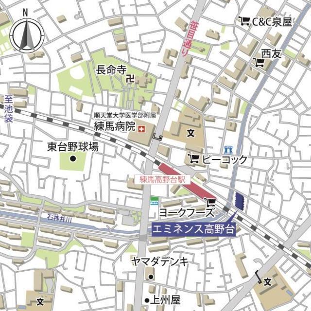 エミネンス高野台（105） 地形図・案内図