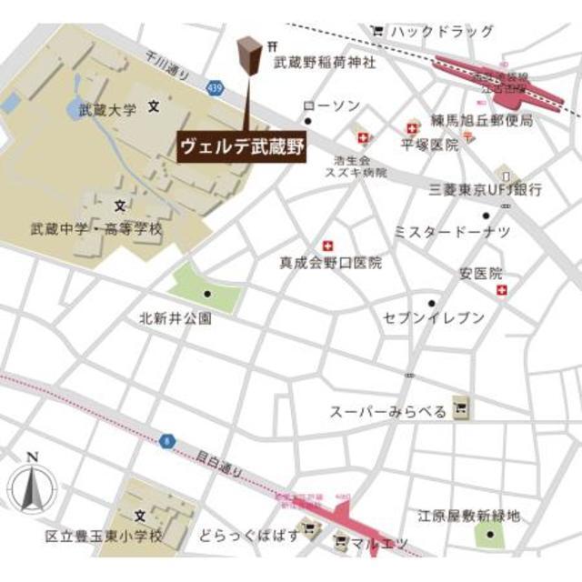 ヴェルデ武蔵野（105） 地形図・案内図