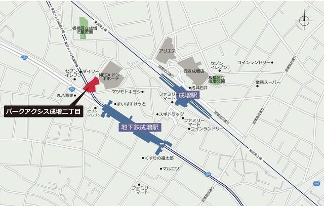 パークアクシス成増二丁目（1202） 地形図・案内図