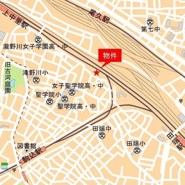 フレシア駒込（405） 地形図・案内図