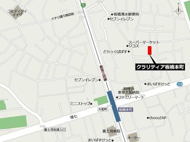 クラリティア板橋本町（402） 地形図・案内図
