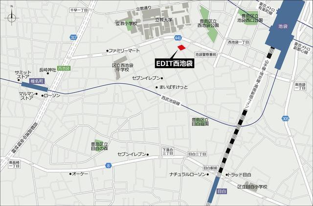 ＥＤＩＴ西池袋（402） 地形図・案内図