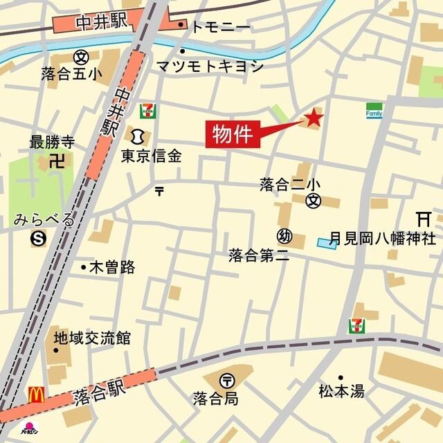 スピティ落合（303） 地形図・案内図