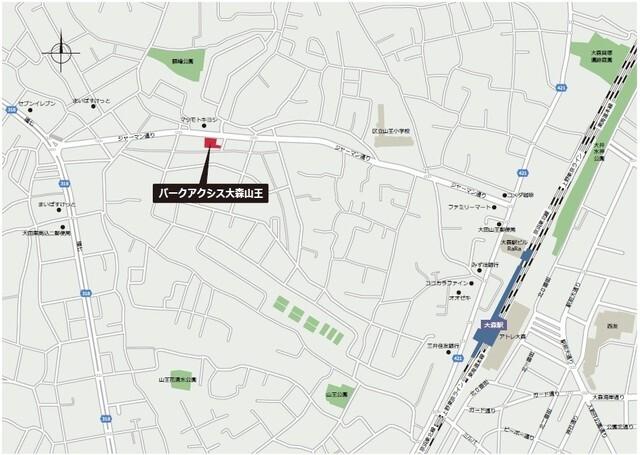 パークアクシス大森山王（902） 地形図・案内図